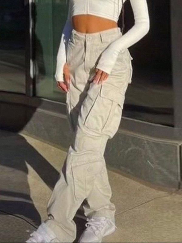 Straight Leg Vintage Y2K Cargo Jeans Product Image