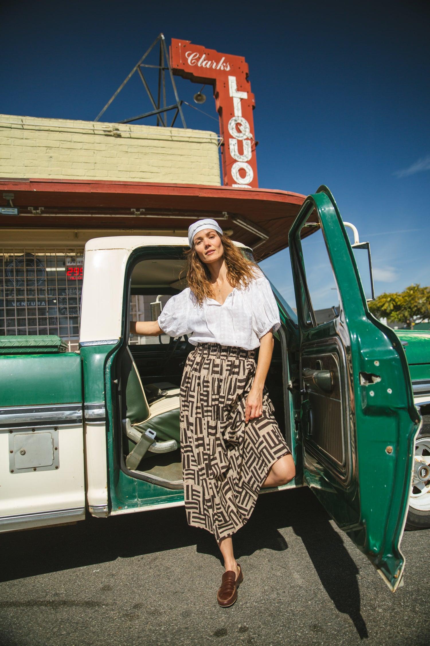 Brooklyn Striped Skirt Product Image