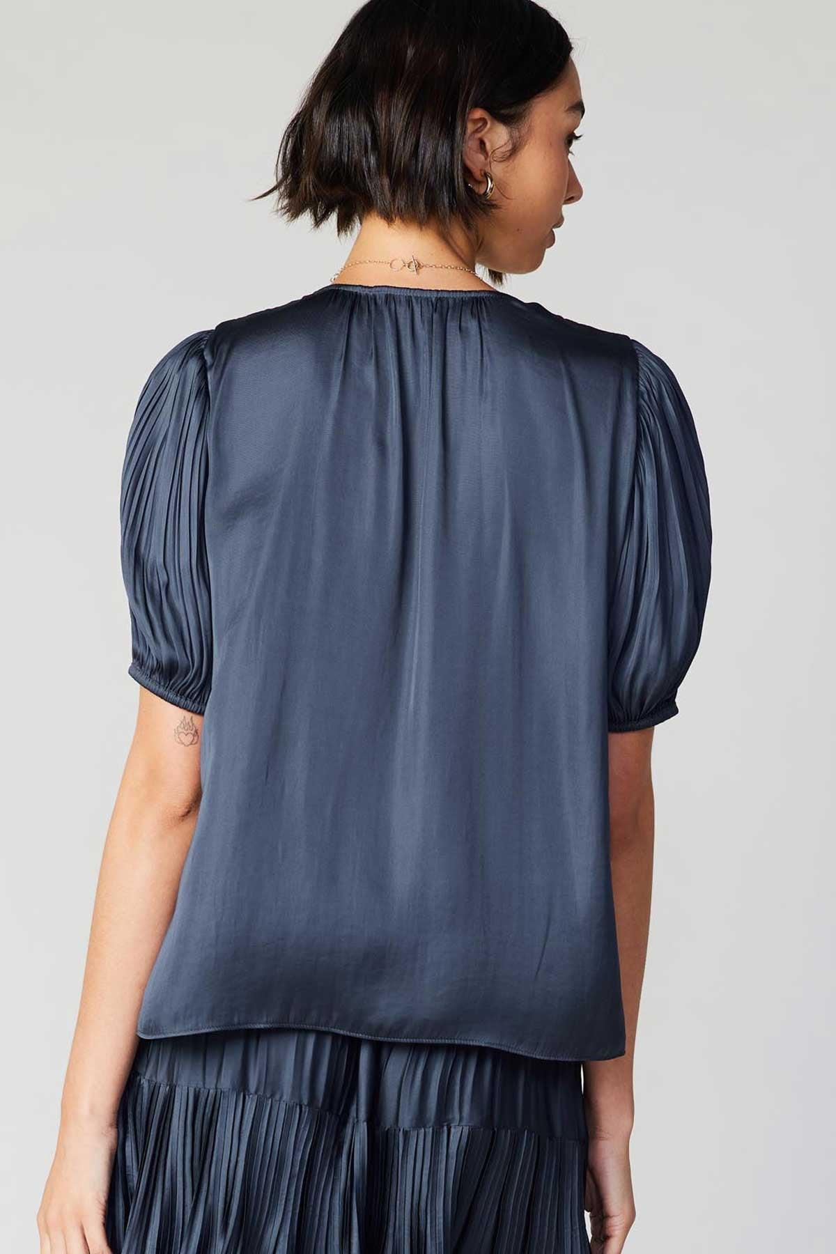 FINAL SALE Nova Pleated Puff Sleeve Top Product Image