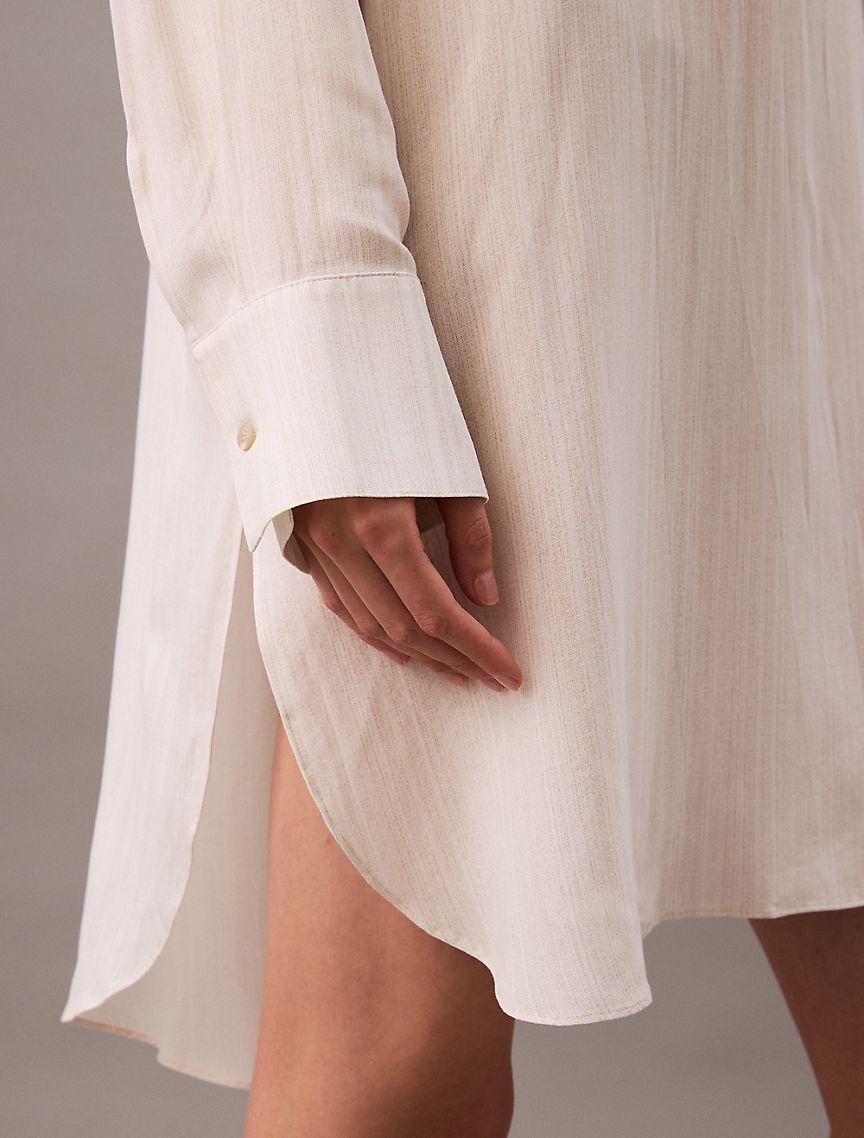 Woven Viscose Relaxed Shirt Dress Product Image