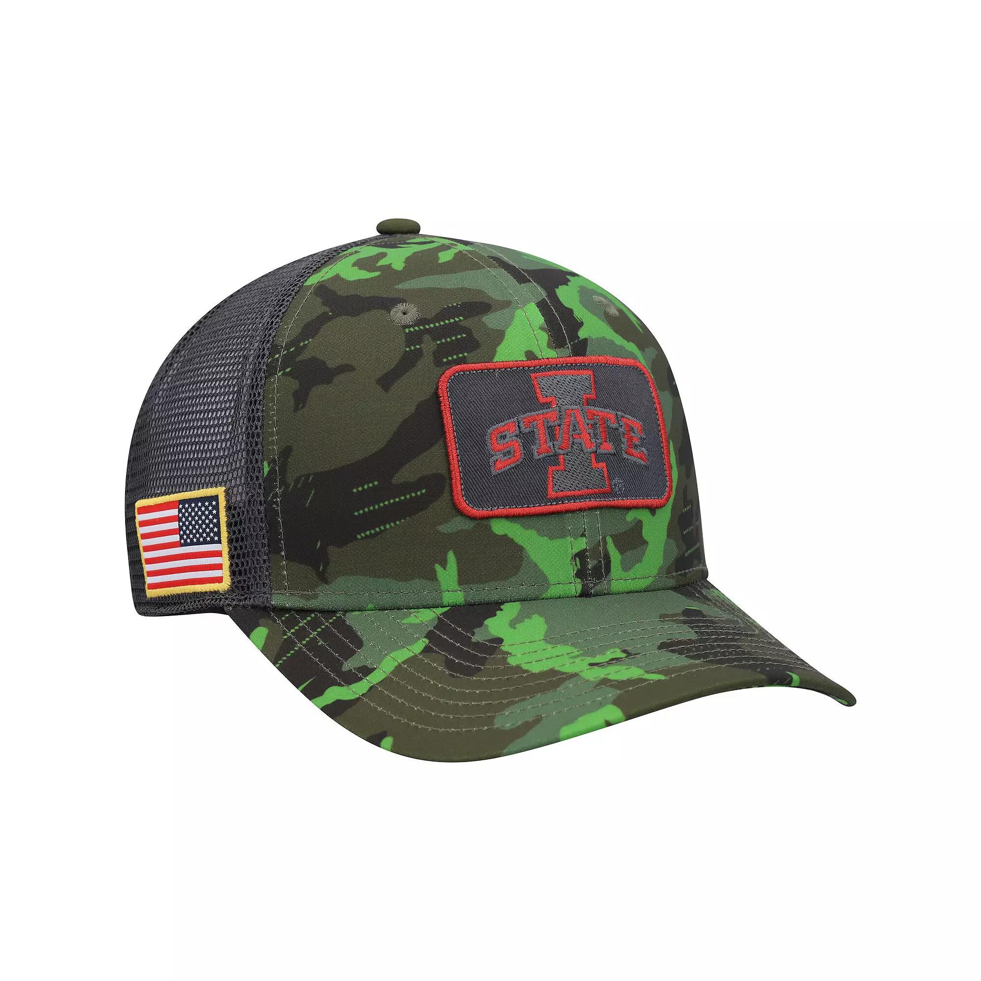Men's Nike  Camo/Black Iowa State Cyclones Classic99 Veterans Day Trucker Snapback Hat, Green Product Image