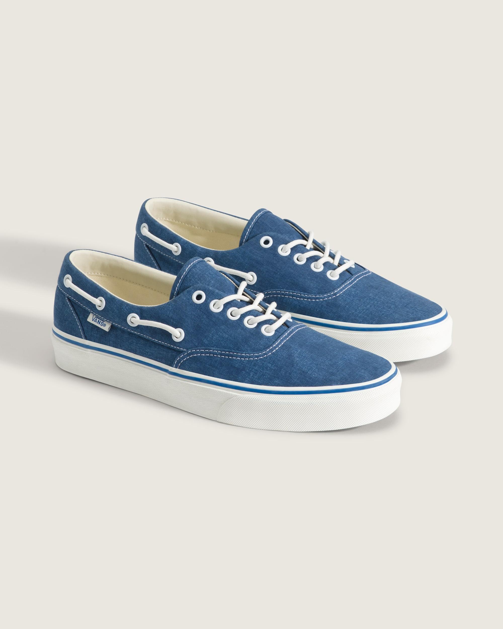 Authentic Boat Shoe in Navy Blue / Marshmallow White| Vans US Product Image