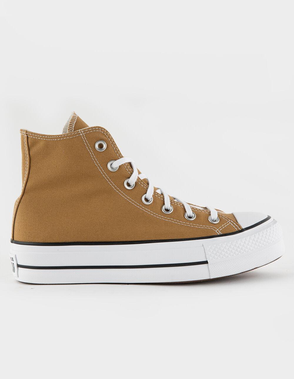 CONVERSE Chuck Taylor All Star Lift Womens High Top Shoes - TAN Product Image