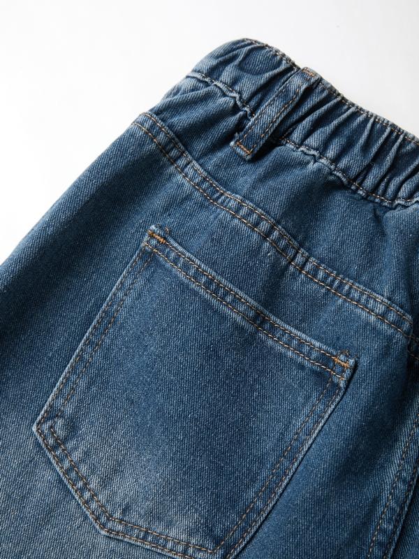 Dark Wash Vintage Baggy Boyfriend Jeans Product Image