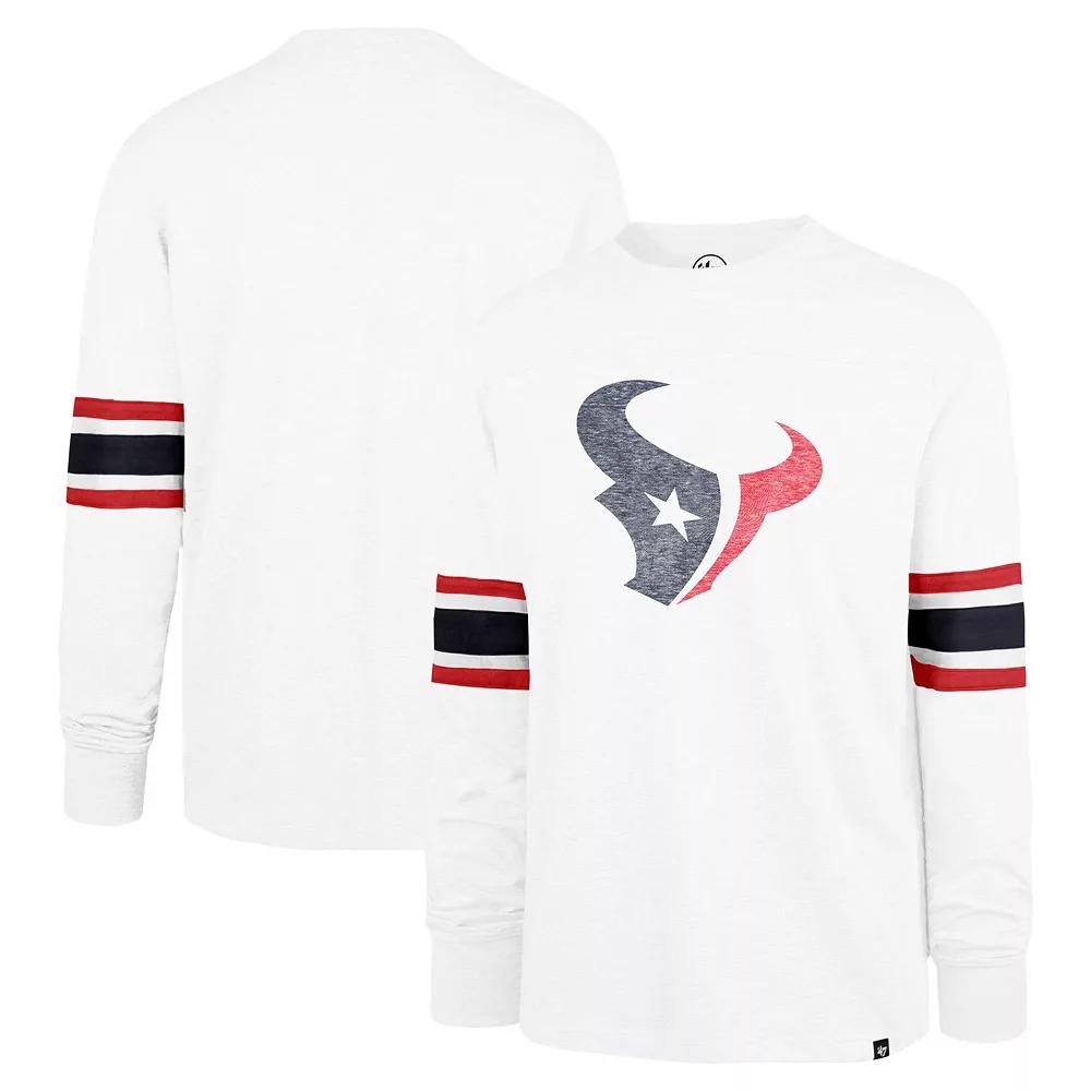 Men's '47 White Houston Texans Gridiron Premier Brex Long Sleeve T-Shirt,  Product Image
