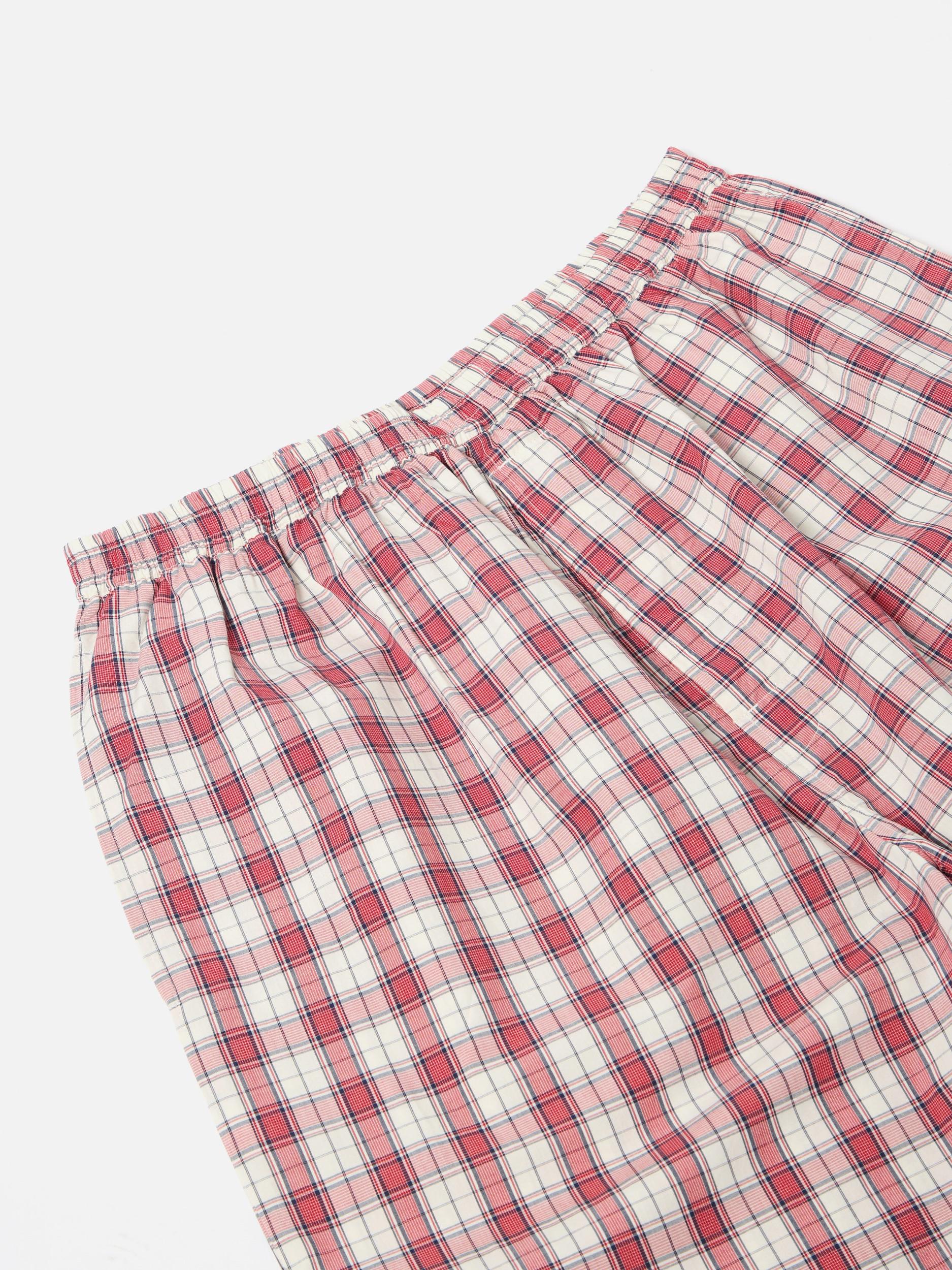 Red Cotton Check Pyjama Pant Product Image