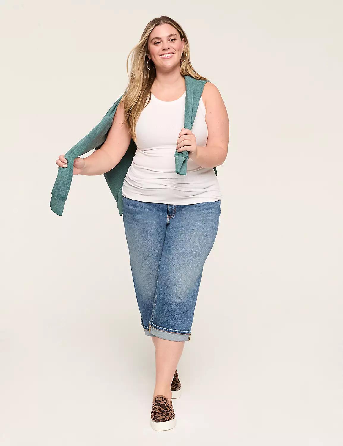 Boyfriend Fit Capri Jean Product Image