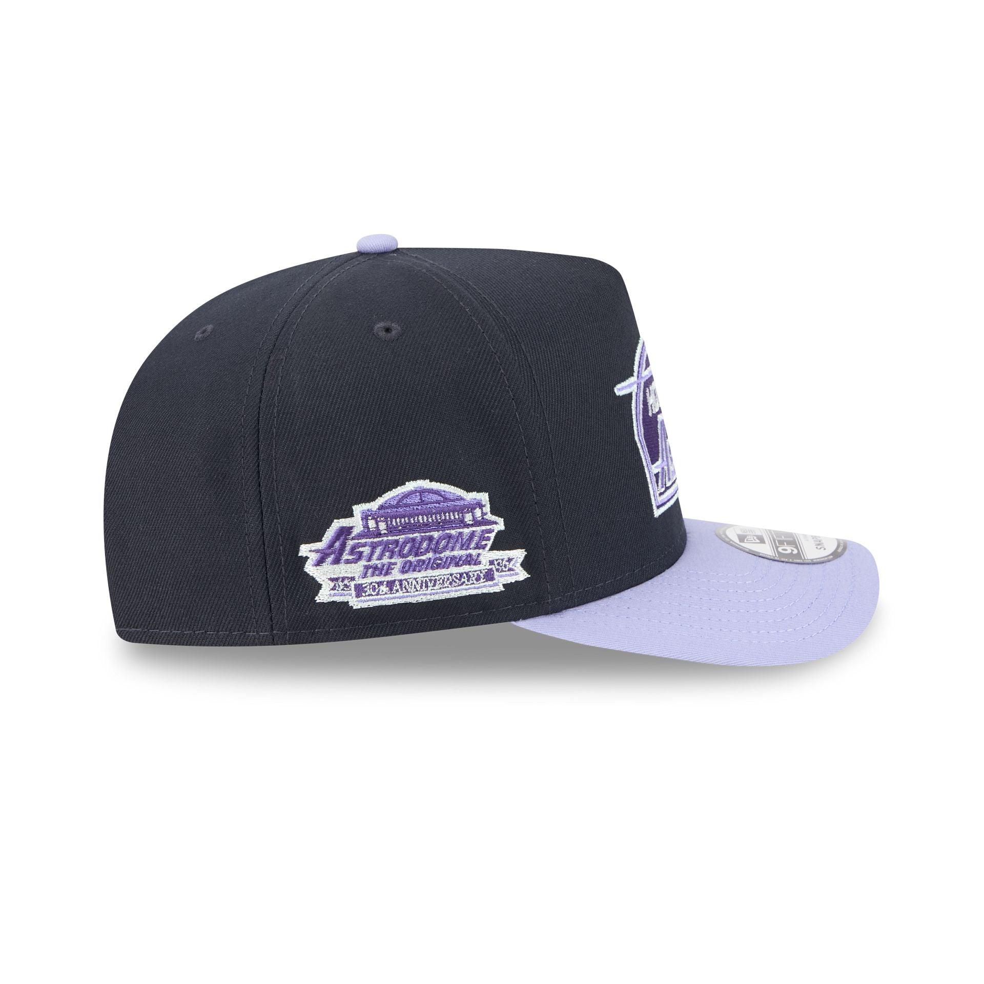 Houston Astros Navy Lavender 9FIFTY A-Frame Snapback Hat Male Product Image