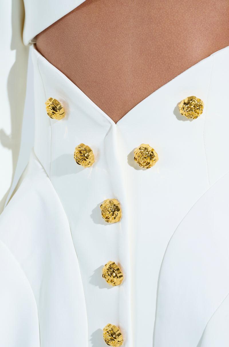 THINK ABOUT ME MINI SKIRT IN WHITE Product Image