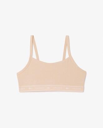 Stretch Cotton Logo Band Bralette Product Image