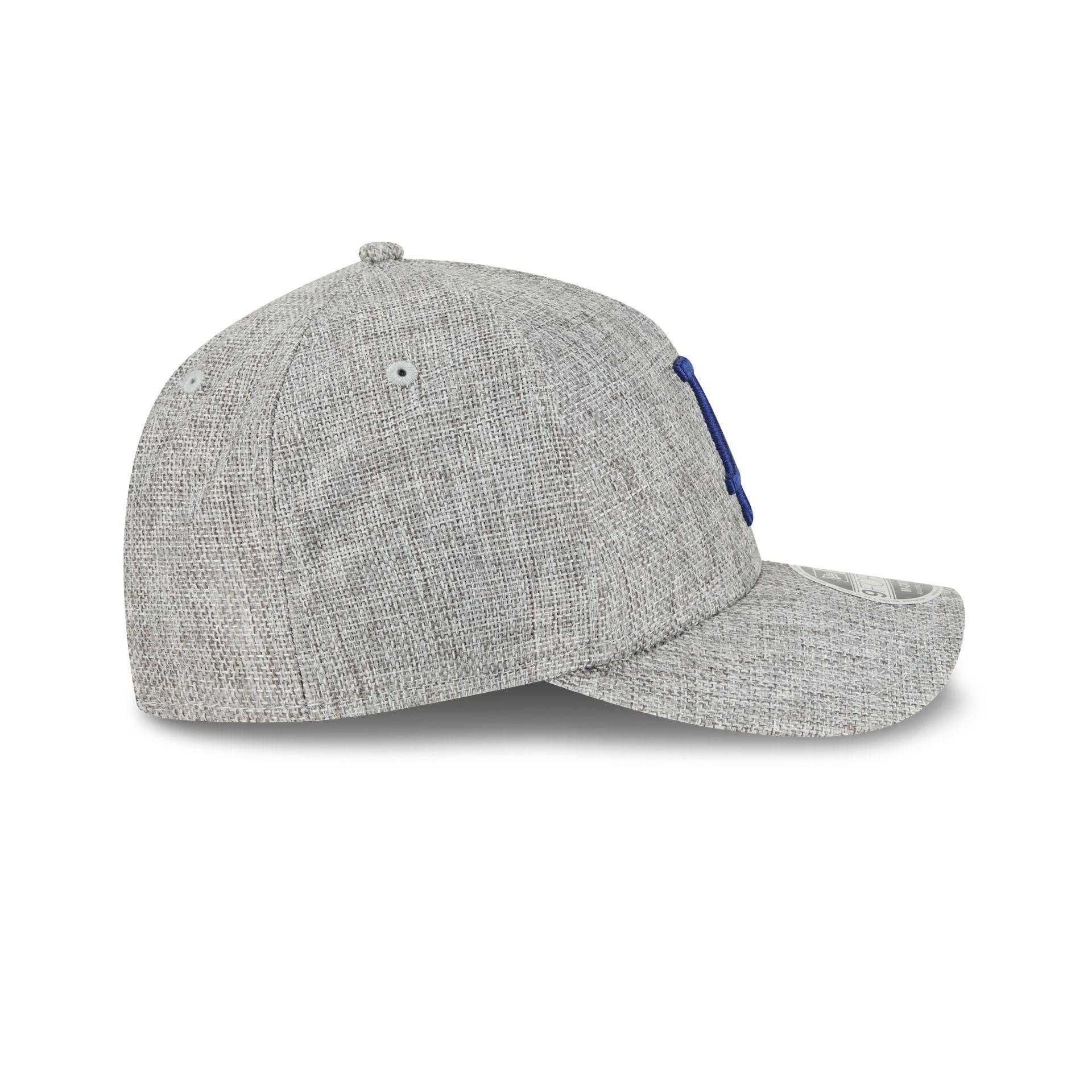 Los Angeles Dodgers Cotton Weave Gray 9FORTY M-Crown A-Frame Snapback Hat Male Product Image