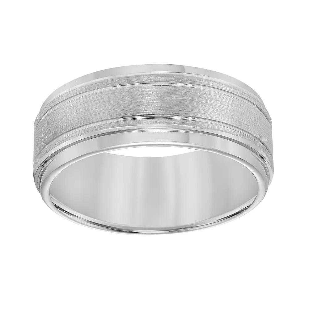 AXL White Tungsten Carbide 9 mm Comfort Fit Men's Band, Size: 13 Product Image