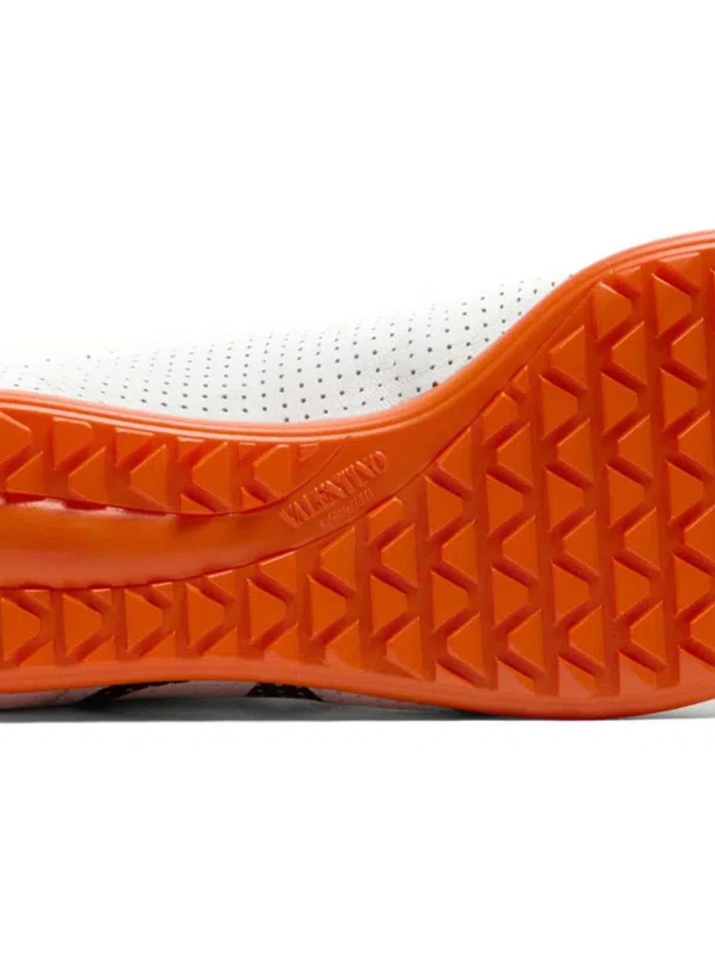 VALENTINO GARAVANI Chromathon Low-top Sneakers In Perforated Leather In Multi Product Image