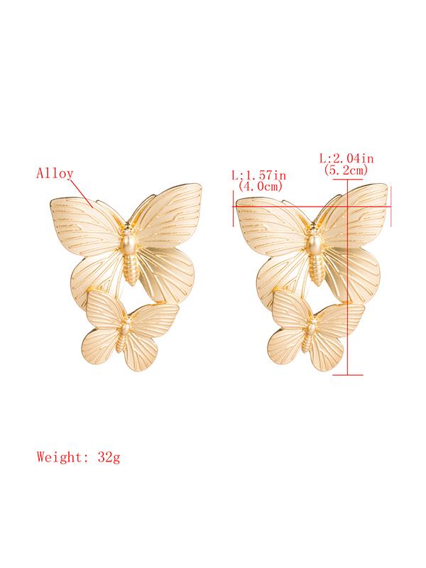 Normcore Butterfly Shape Drop Earrings Product Image