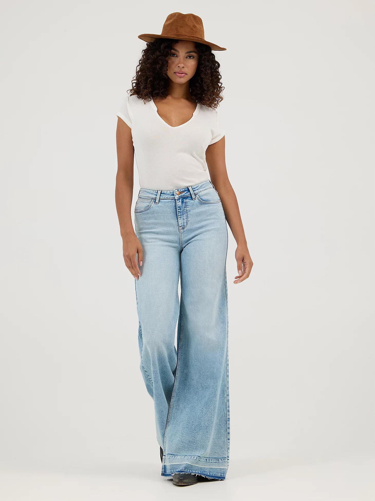 Women's High Rise Wide Leg Jean | Women's JEANS | Wrangler® Product Image