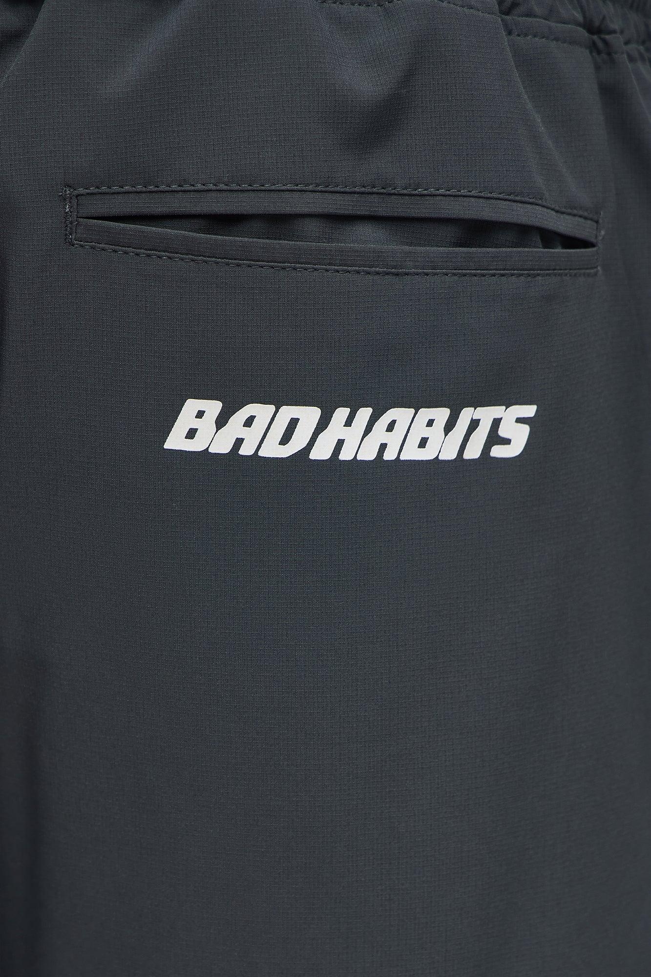 Bad Habits Relaxed Drawstring Shorts - Black Male Product Image