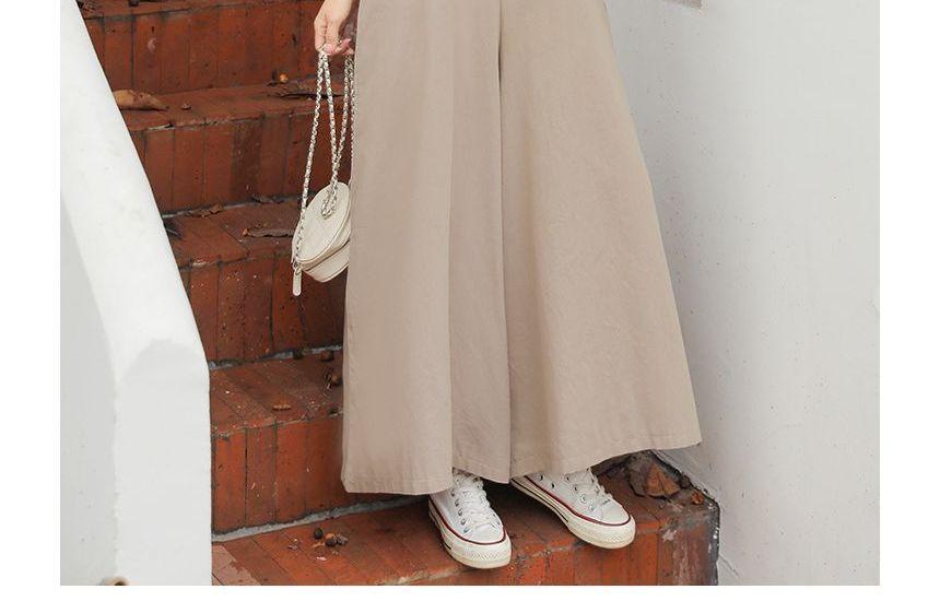 Wide Leg Plain Jumpsuit Product Image