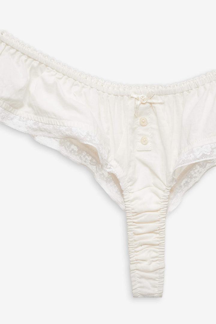 Venetia Thong Panty — White Product Image