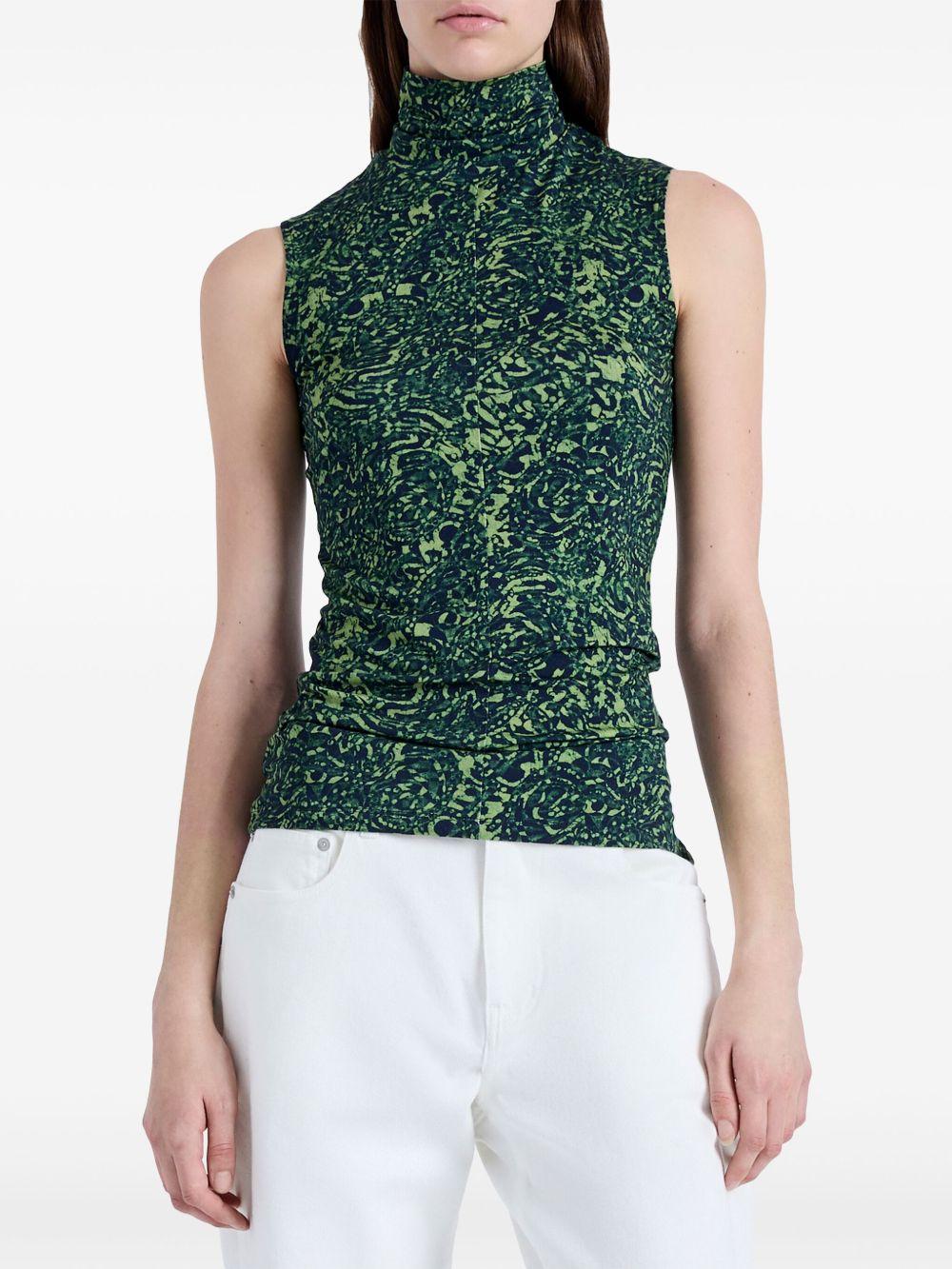 abstract-print high-neck top Product Image