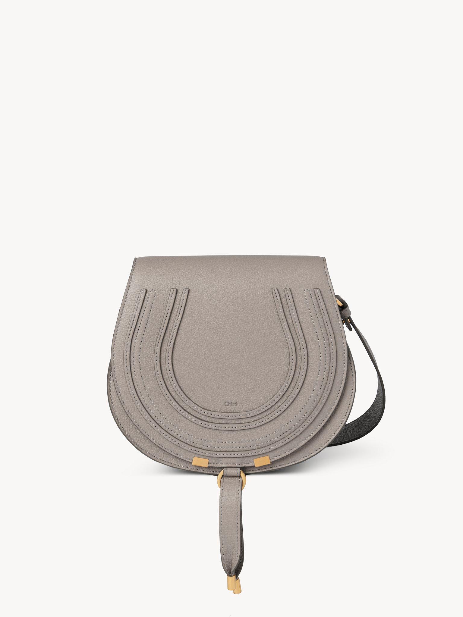 Marcie saddle bag in grained leather Product Image