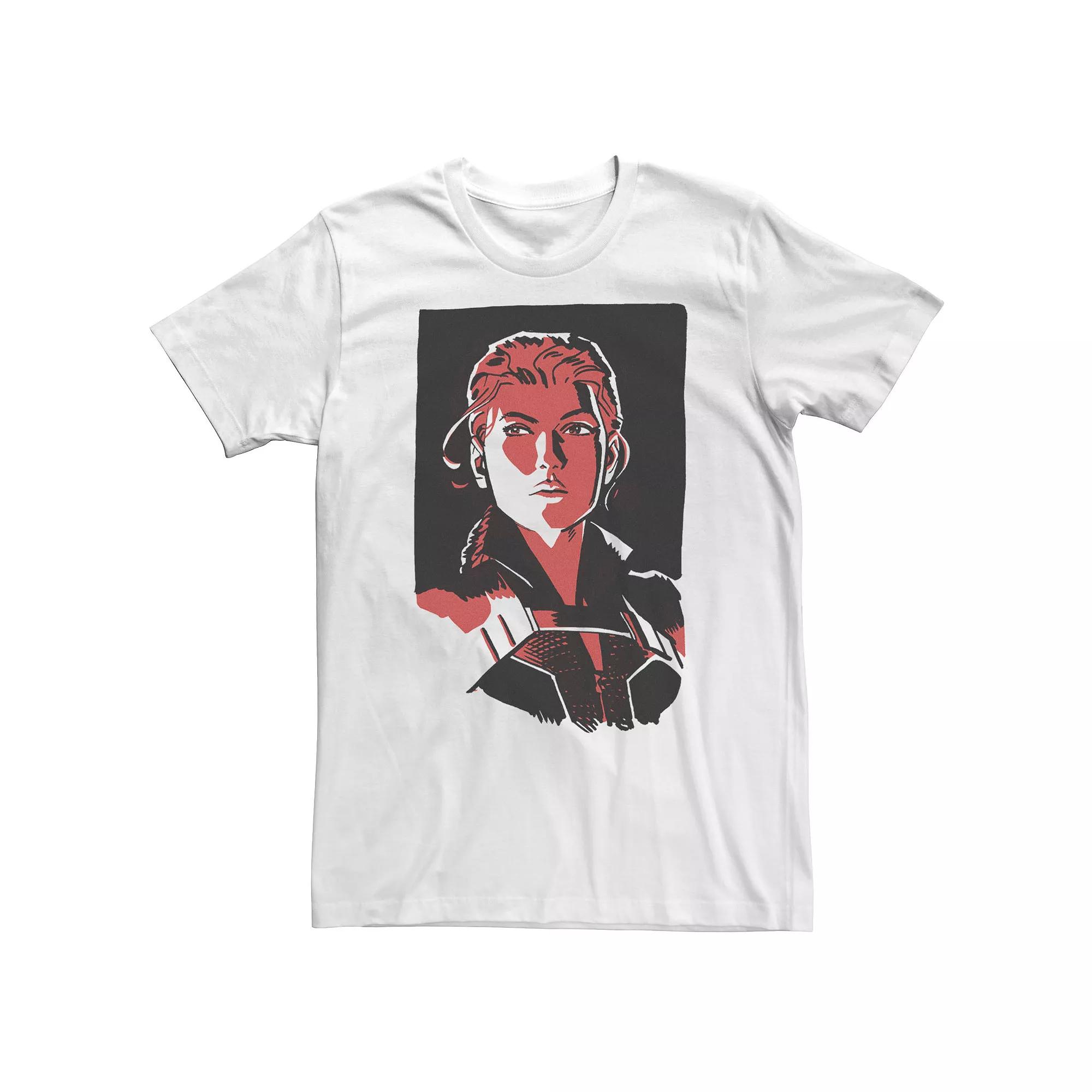 Big & Tall Marvel Black Widow Red Hue Portrait Tee, Men's,  Product Image