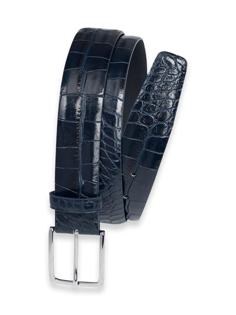 Crocodile Embossed with Changeable Buckle Belt - Blue Product Image