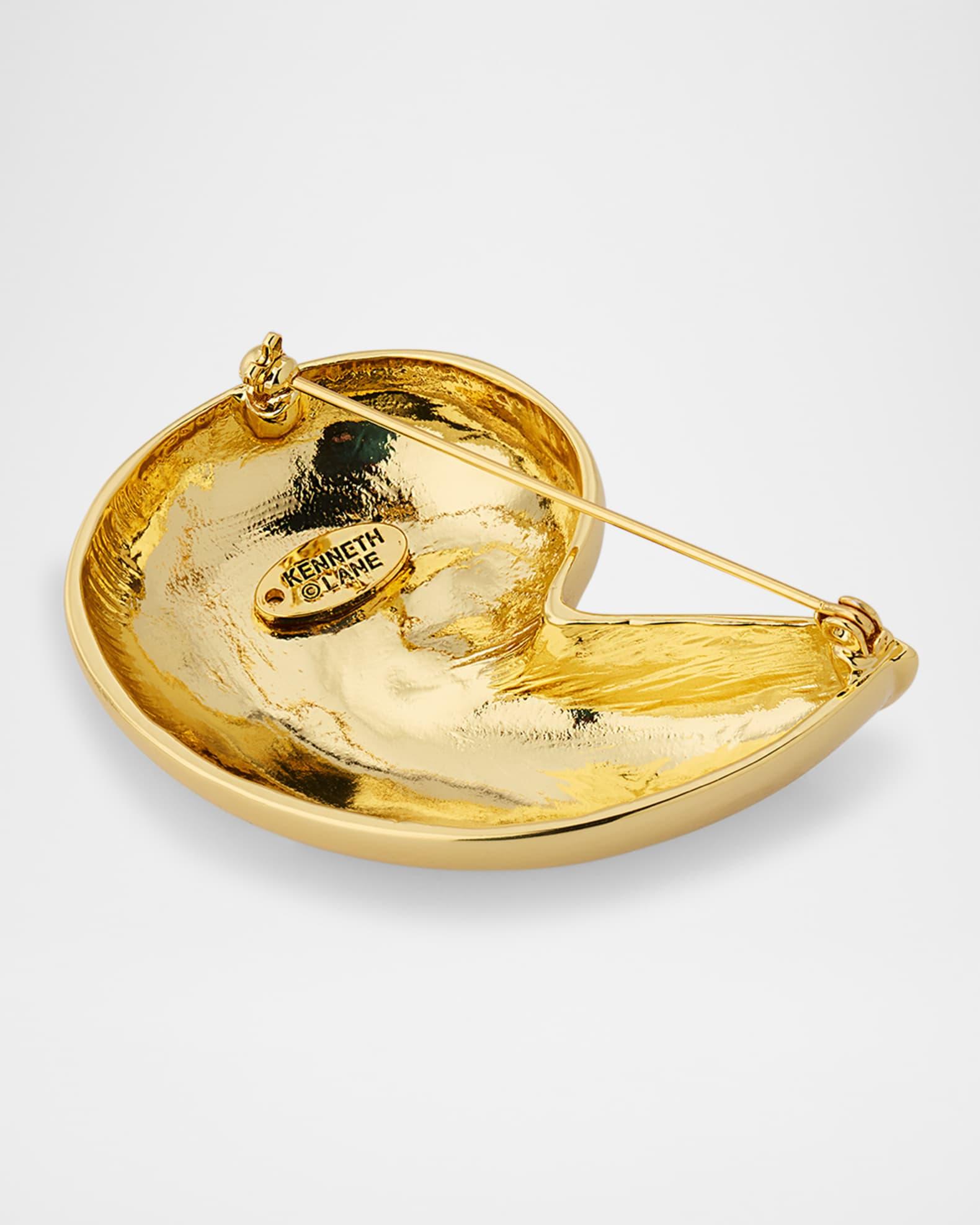Golden Seashell Brooch Product Image