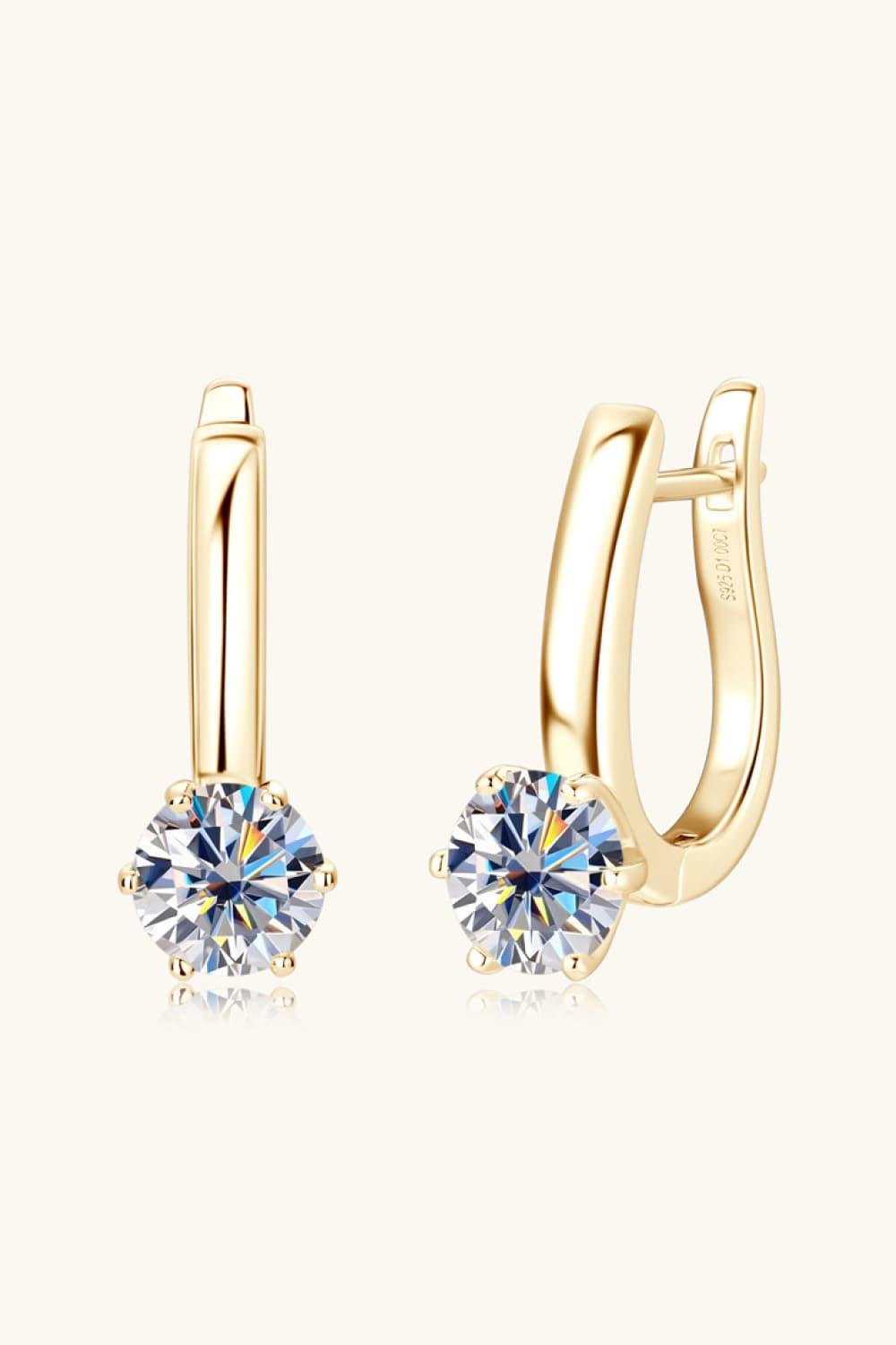 2 Carat Moissanite 925 Sterling Silver Earrings Product Image
