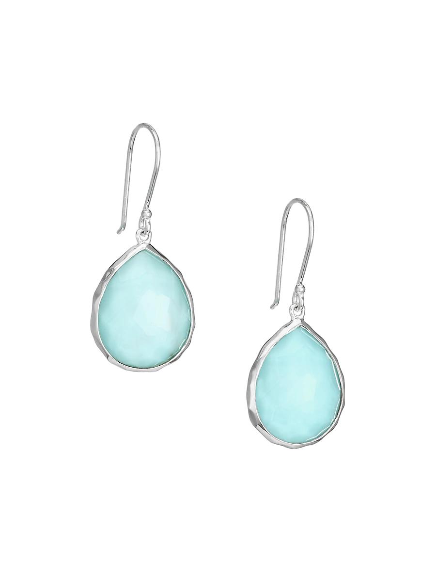 Womens Rock Candy Small Sterling Silver & Doublet Teardrop Earrings Product Image