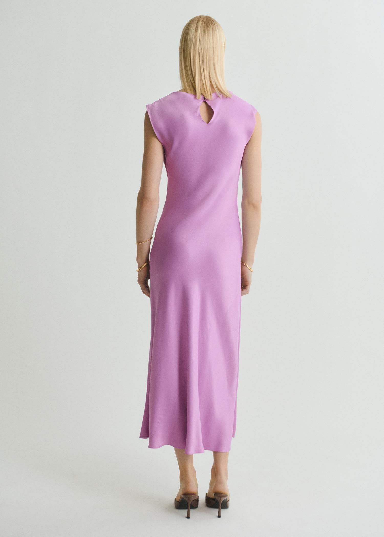 Satin midi dress - Women | MANGO USA Product Image