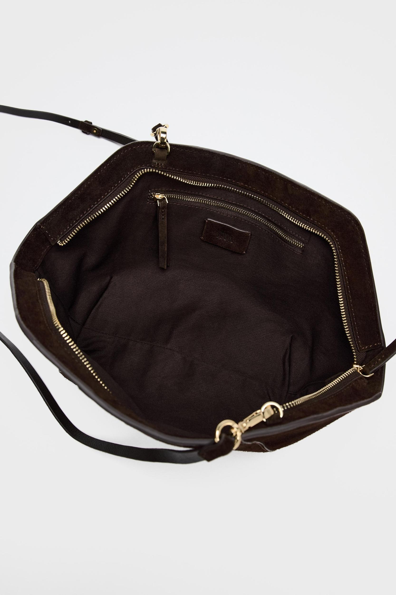 SPLIT LEATHER TOPSTITCH CLUTCH Product Image