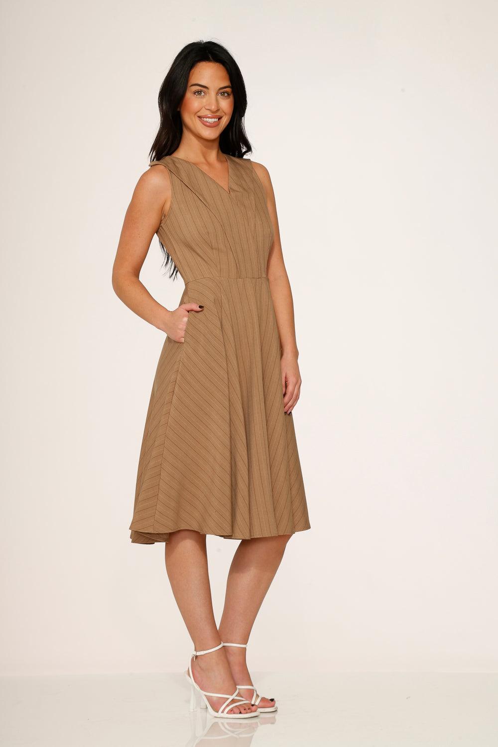 Camel Swing Dress Product Image
