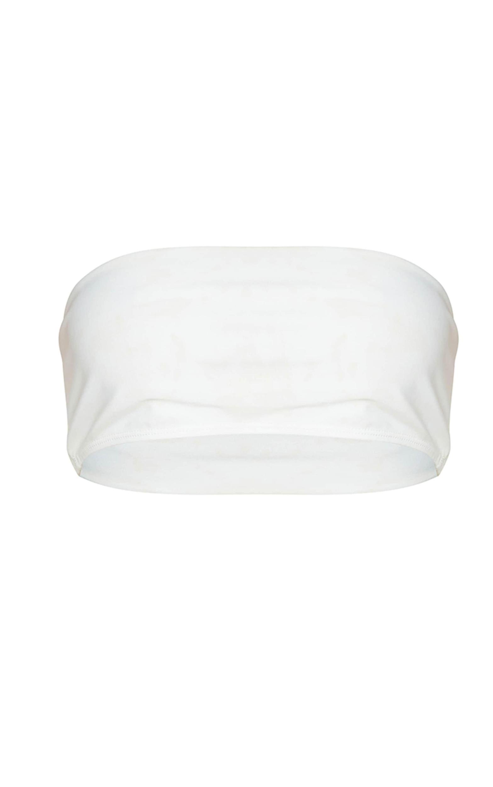 White Bandeau Mix & Match Bikini Top Product Image