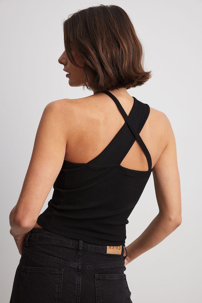 Neck Detail Rib Top Product Image