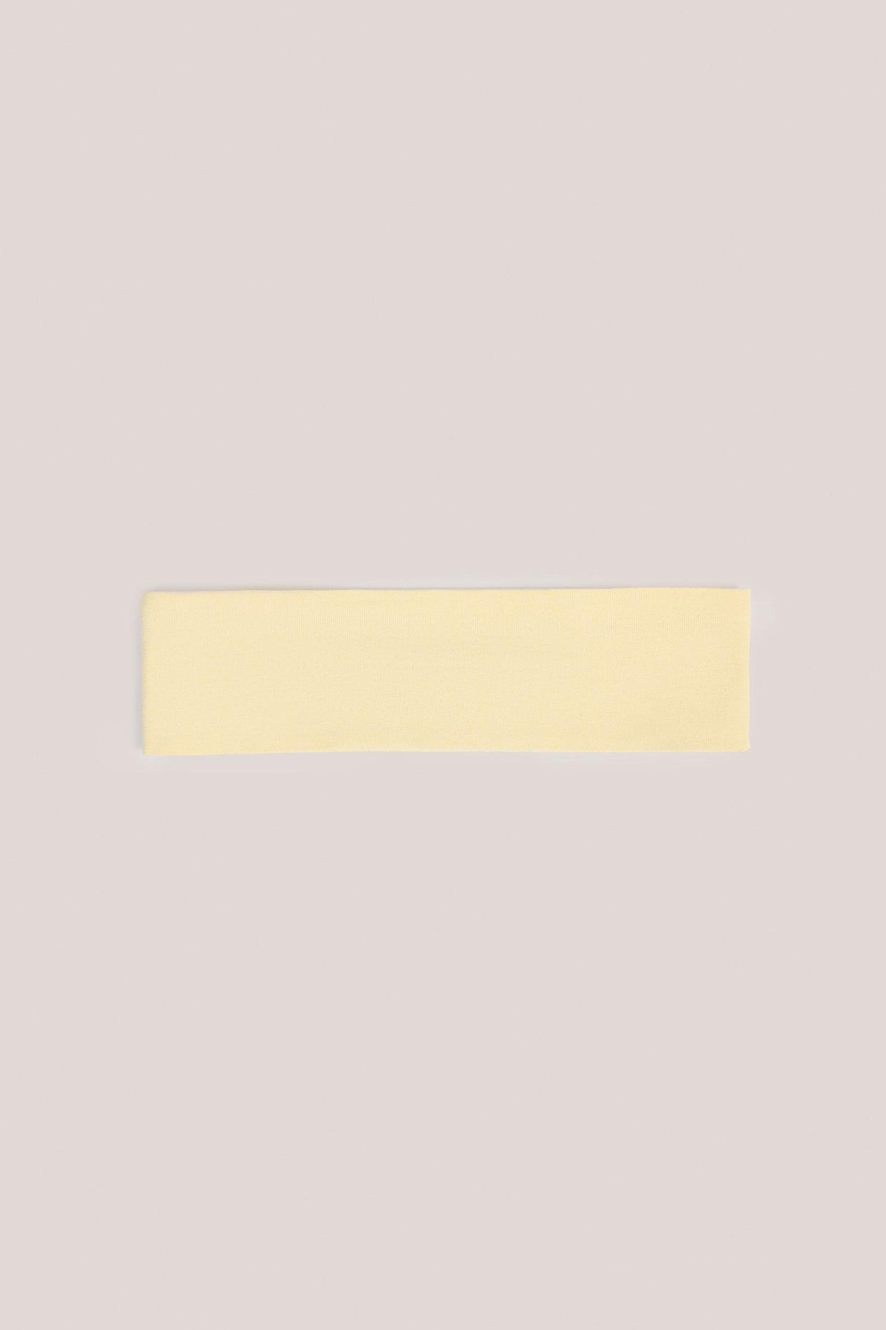 Modal Ribbed Headband in Buttercream Yellow Product Image