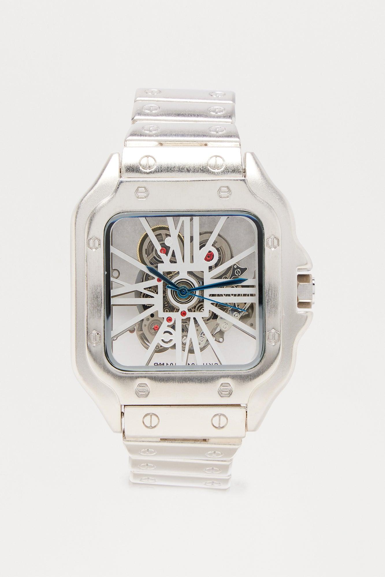 Boldly Worn Analogue Watch - Silver Male Product Image
