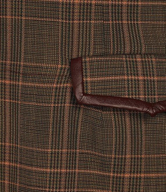 Trina Turk Adisa Woven Plaid Print Round Neck Short Sleeve Sheath Dress Product Image