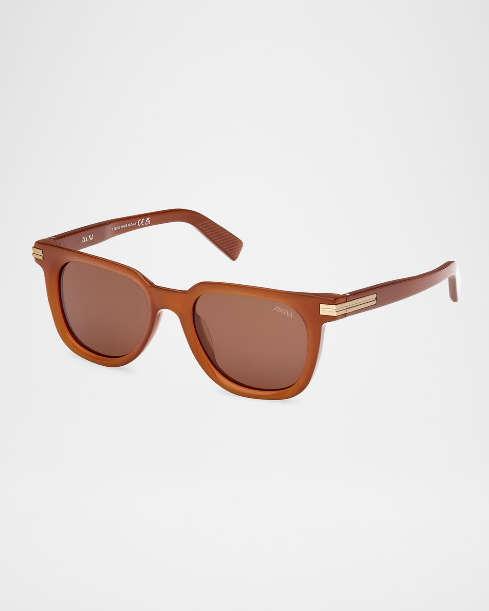 Men's Square Acetate Sunglasses Product Image