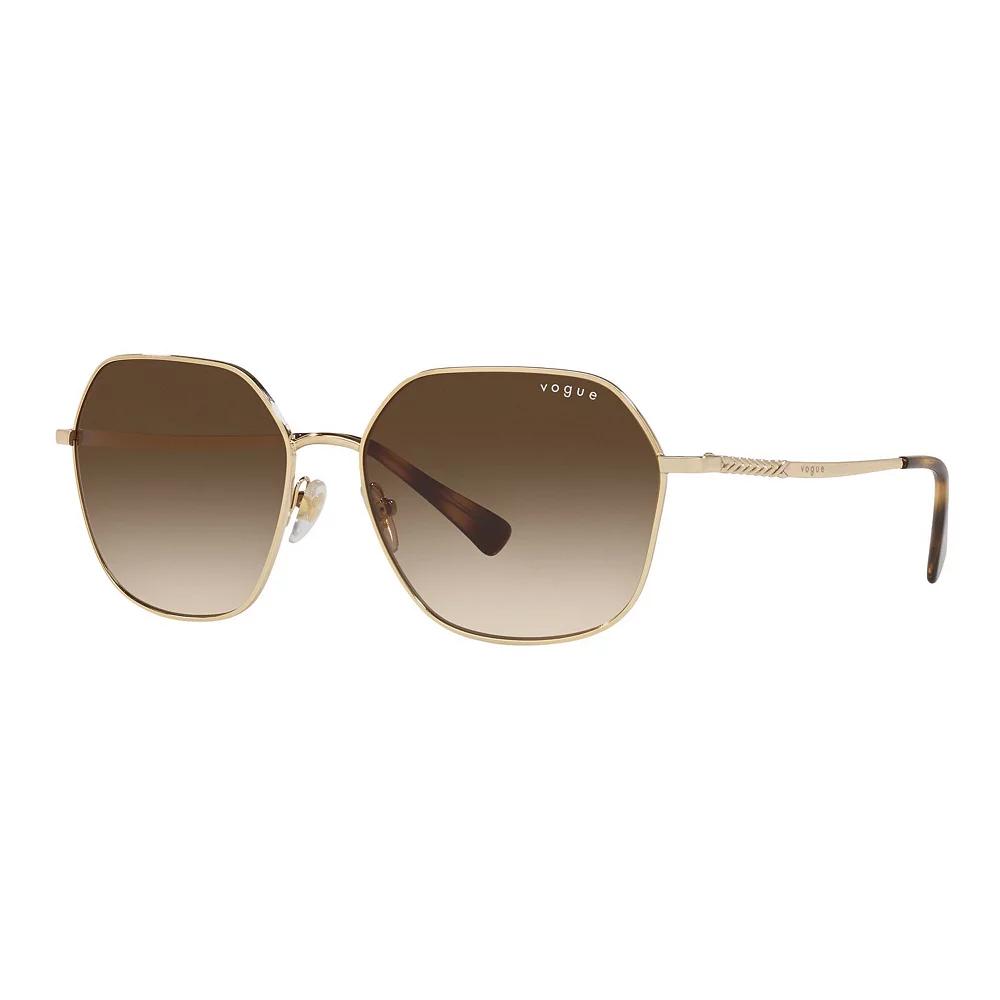 Women's Vogue VO4198S 58mm Gradient Round Sunglasses, Gold Product Image