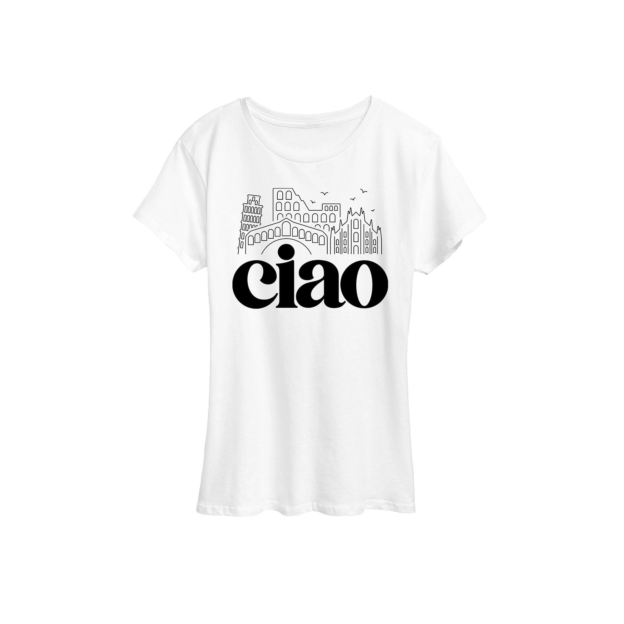Women's Ciao Italy Landmarks Graphic Tee,  Product Image