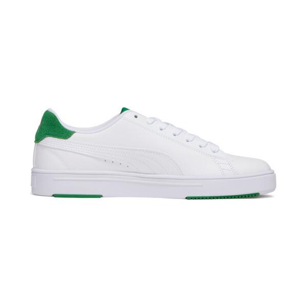 PUMA Serve Pro Lite Women's Sneakers in White/Amazon Green/Silver Product Image