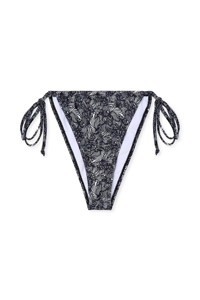 Drawstring Tie High Cut Bikini Panty Product Image