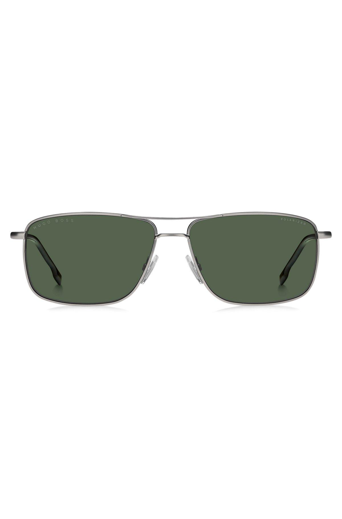 BOSS - Double-bridge sunglasses with green lenses Product Image