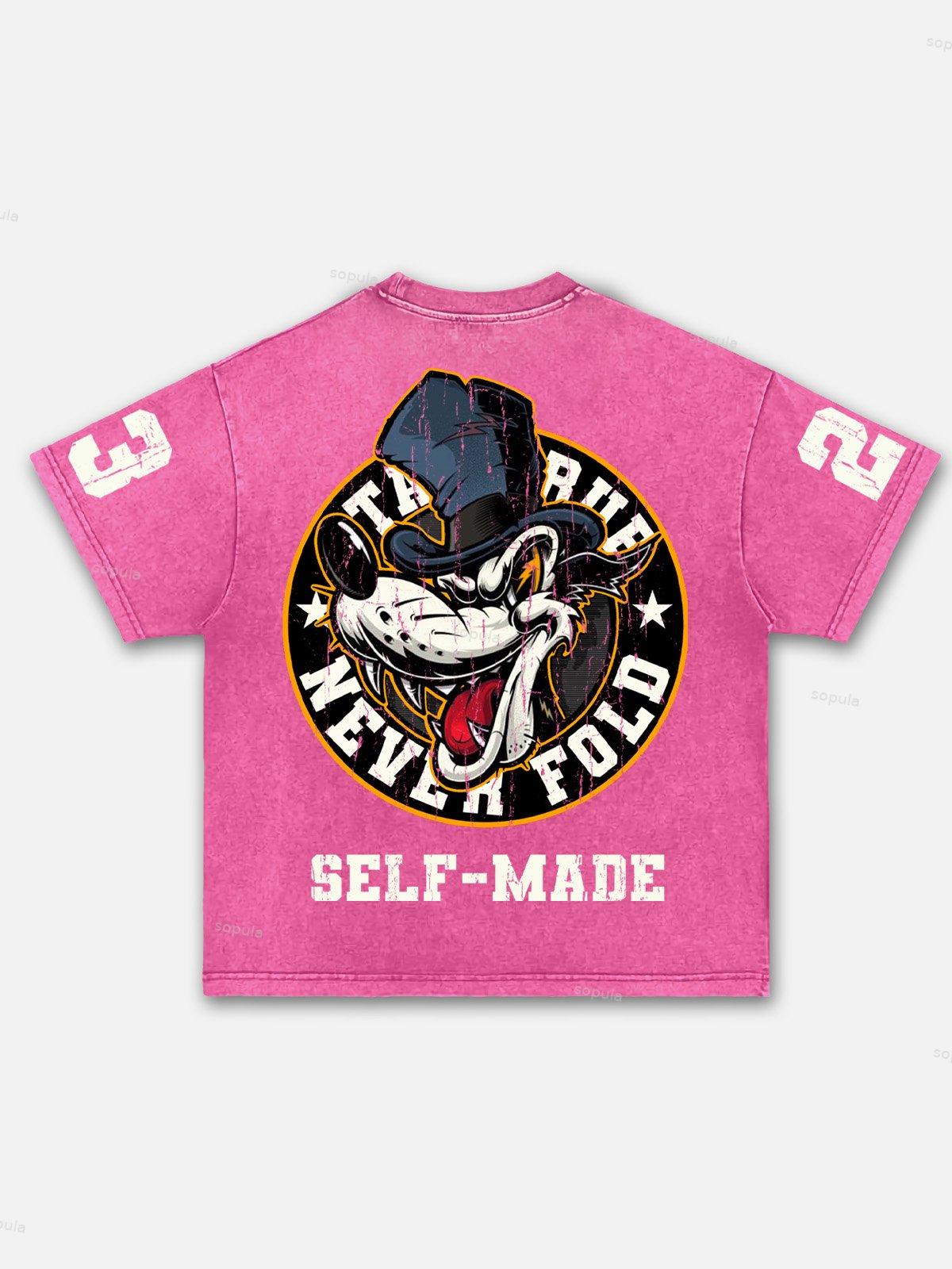 Y2k Streetwear No.23 Hip Hop Gothic Graphic Acid Wash T-shirt Product Image