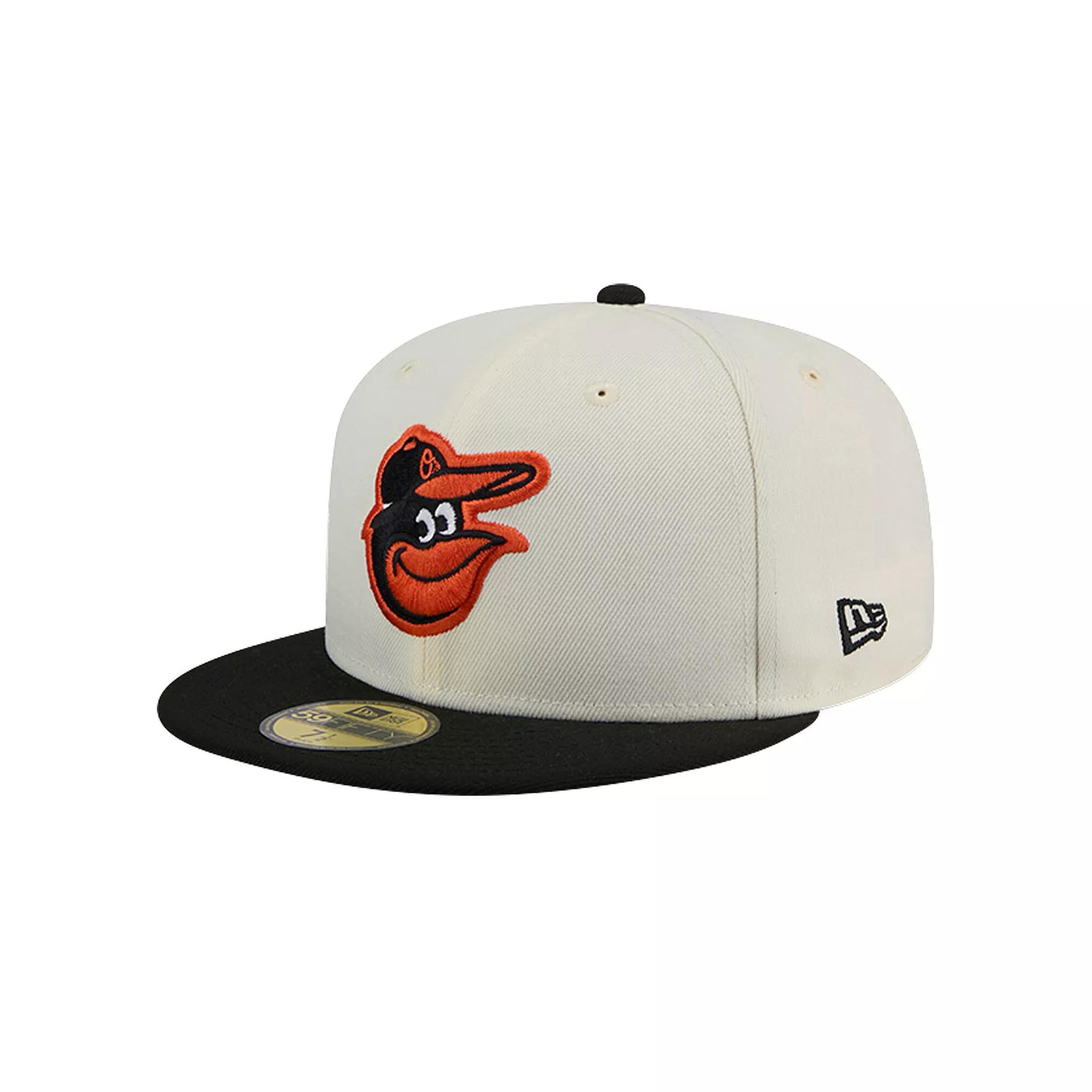 Men's New Era Cream Baltimore Orioles Chrome 59FIFTY Fitted Hat,  Product Image