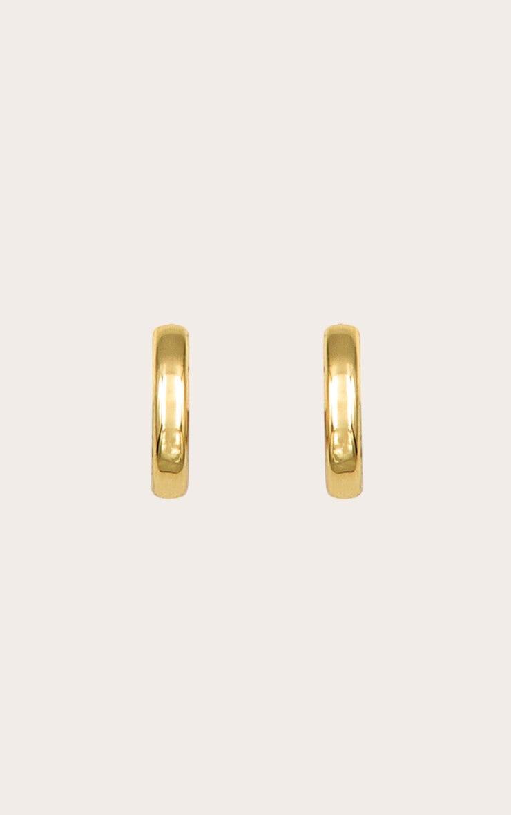 Real Gold Plated Mini Hoop Earrings Product Image