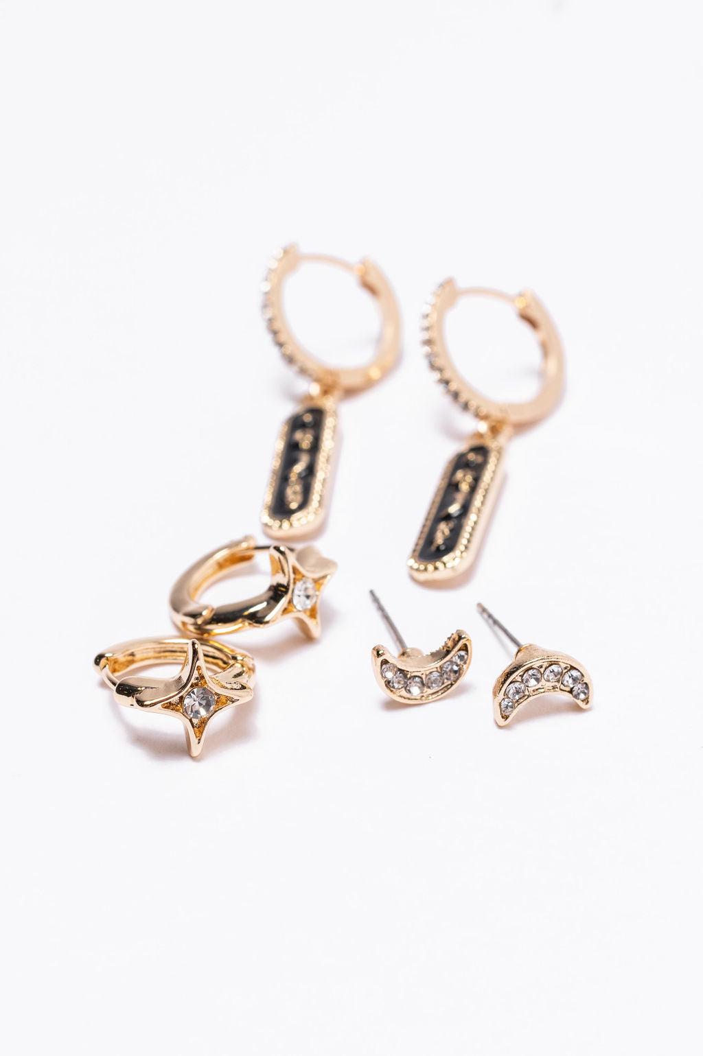 Celestial Gold Earring Set FINAL SALE Product Image