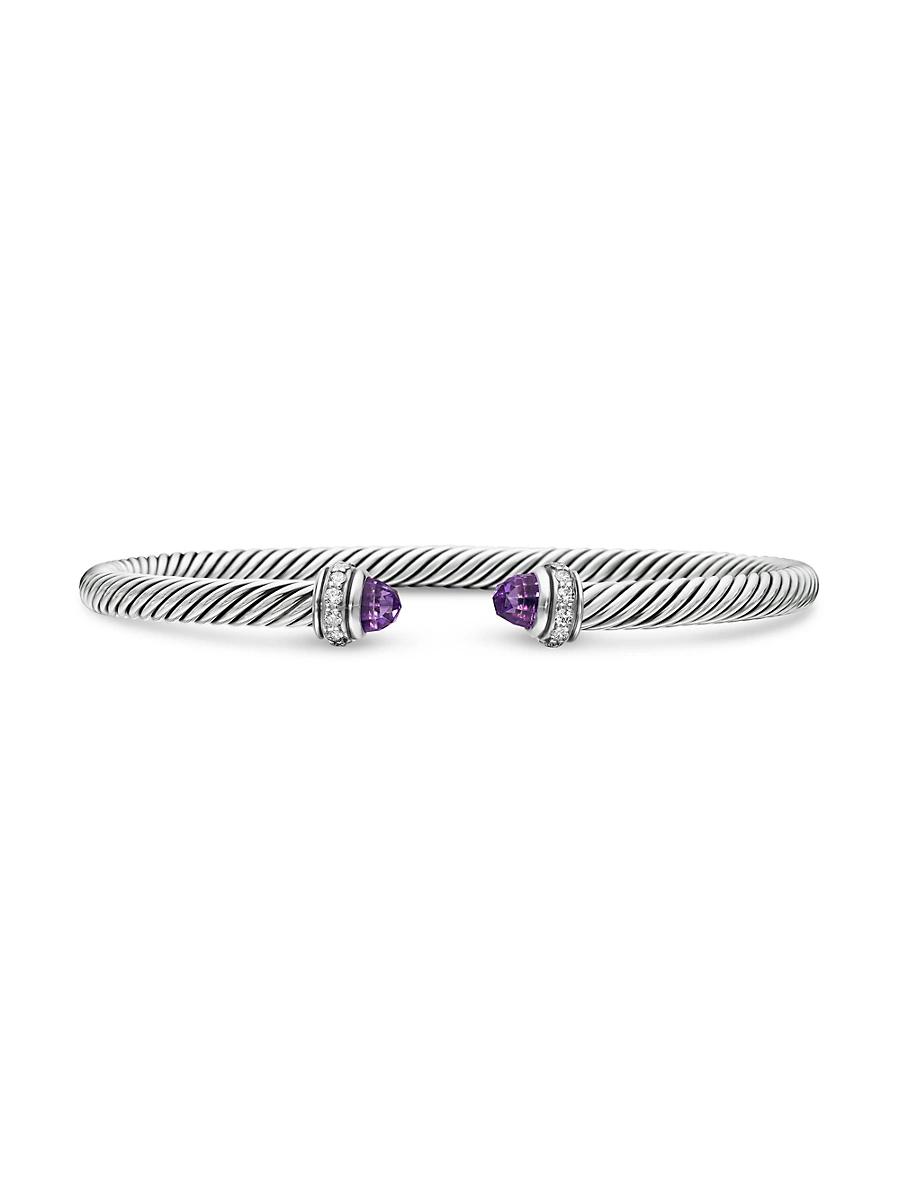 Womens Cable Classics Color Bracelet with Pav Diamonds Product Image