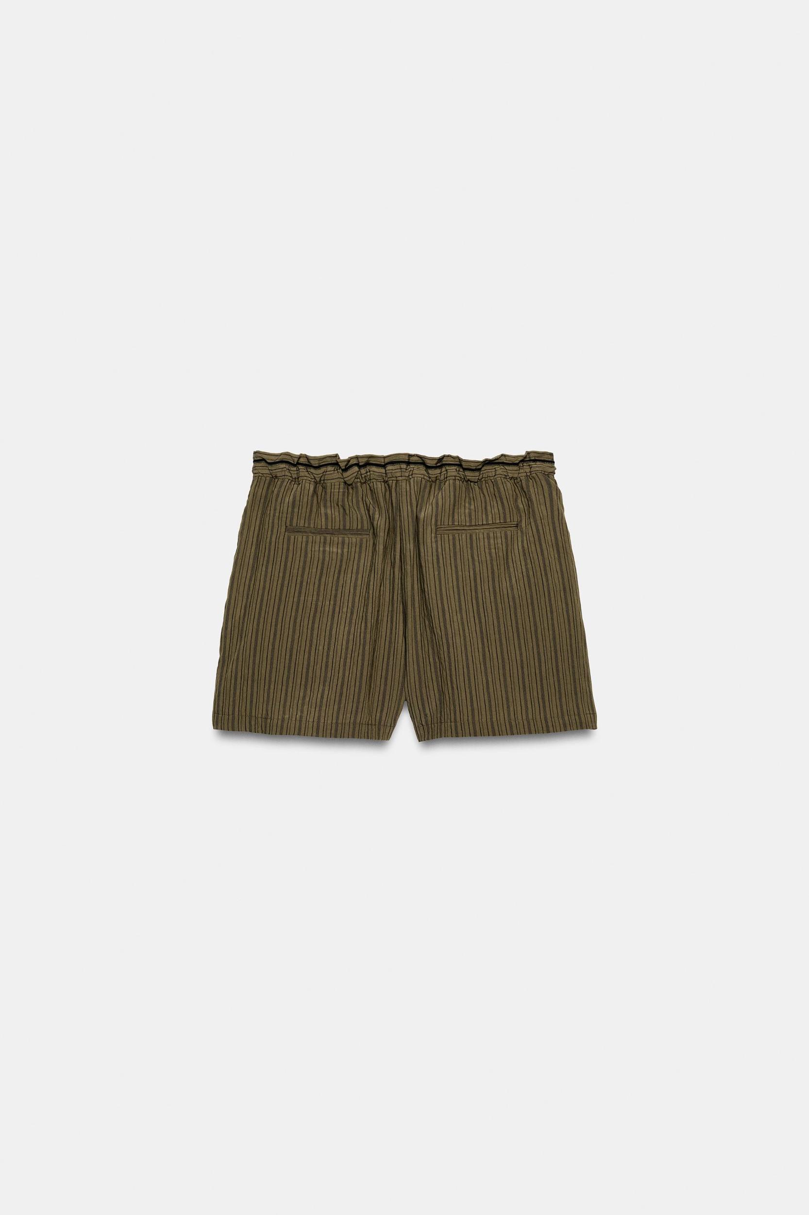 ZW COLLECTION JACQUARD STRIPED SHORTS Product Image