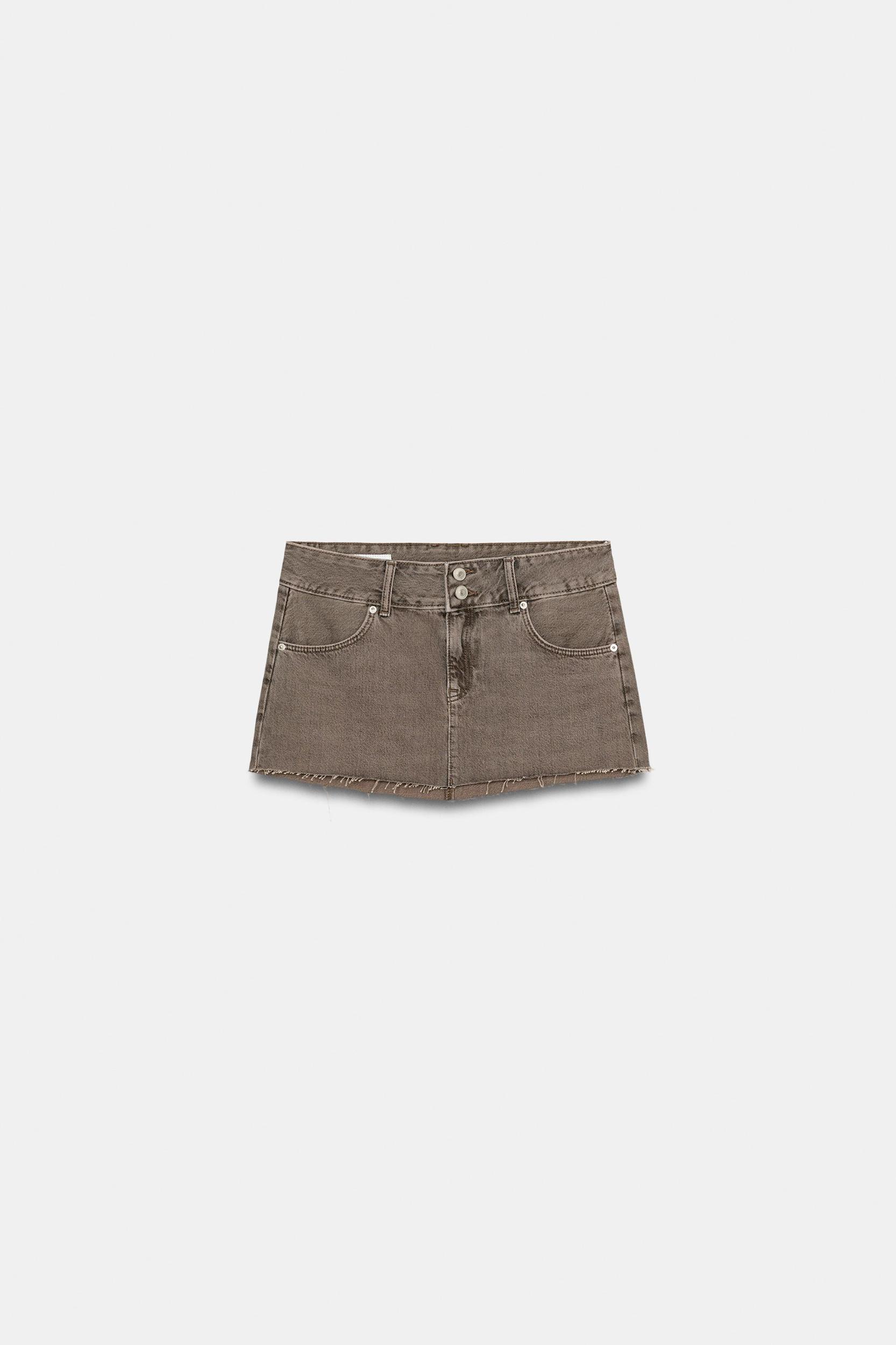 TRF COLORED DENIM MINI SKIRT Product Image